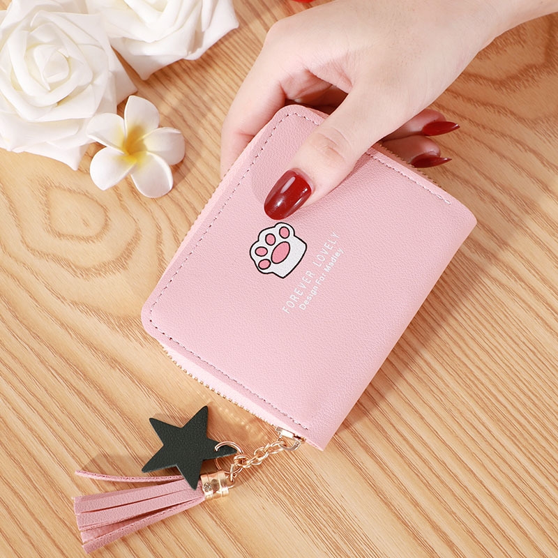 Ví Nữ Mini Ngắn Cầm Tay Dễ Thương Nữ Tính Hàn Quốc TVNN289