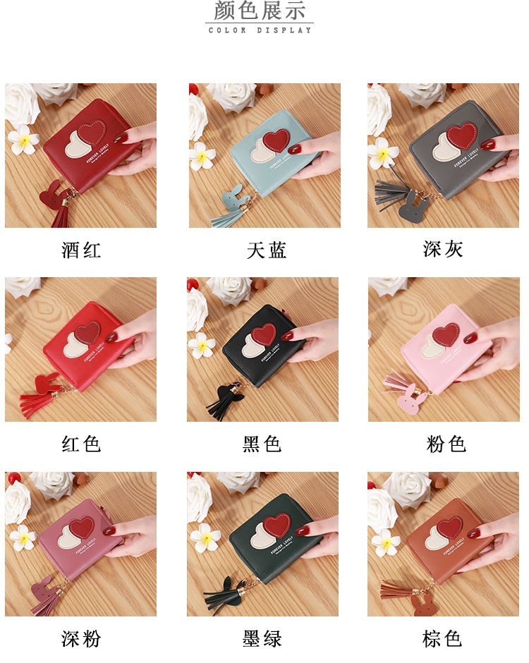 Ví Nữ Mini Ngắn Cầm Tay Dễ Thương Nữ Tính Hàn Quốc TVNN292