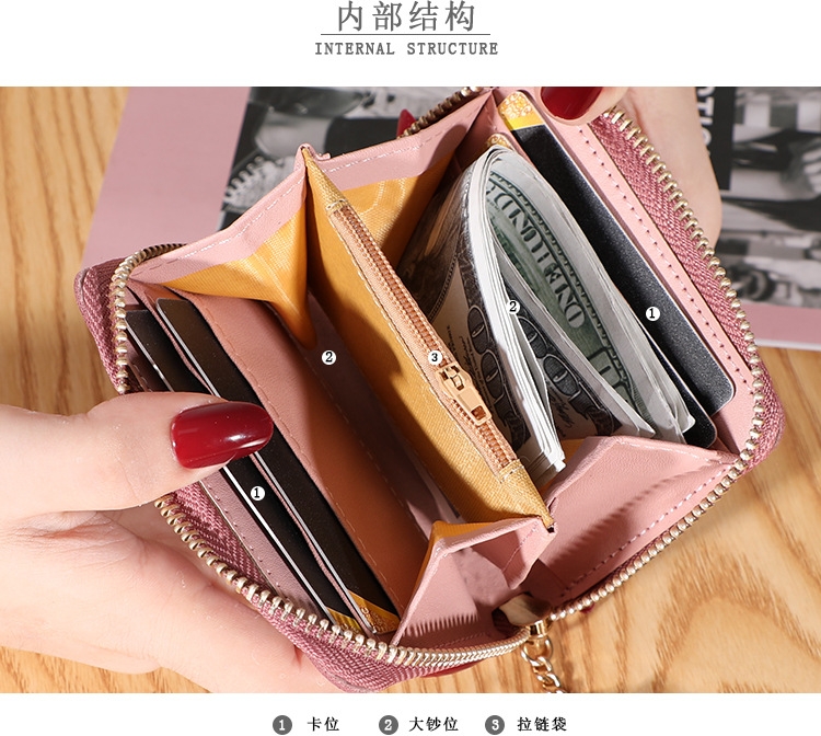 Ví Nữ Mini Ngắn Cầm Tay Dễ Thương Nữ Tính Hàn Quốc TVNN292