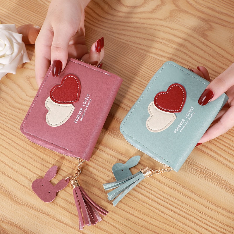 Ví Nữ Mini Ngắn Cầm Tay Dễ Thương Nữ Tính Hàn Quốc TVNN292