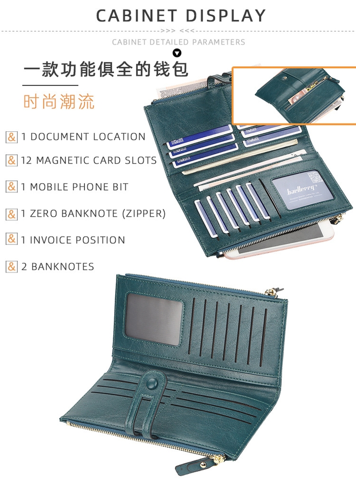 Ví Nữ Dài Baellerry Cầm Tay Cao Cấp Sang Trọng Phong Cách Hàn Quốc TVNN303