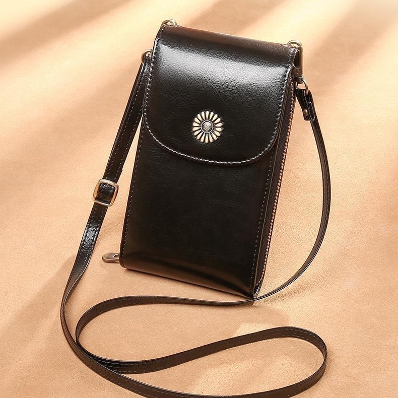 Túi Đeo Chéo Nữ Điện Thoại Da Bò Cao Cấp Dễ Thương Phong Cách Hàn Quốc TVNN319