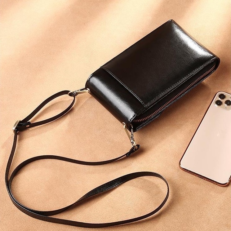 Túi Đeo Chéo Nữ Điện Thoại Da Bò Cao Cấp Dễ Thương Phong Cách Hàn Quốc TVNN319