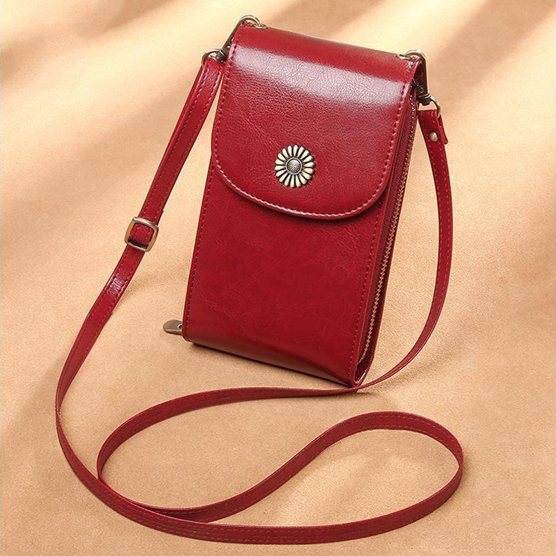 Túi Đeo Chéo Nữ Điện Thoại Da Bò Cao Cấp Dễ Thương Phong Cách Hàn Quốc TVNN319