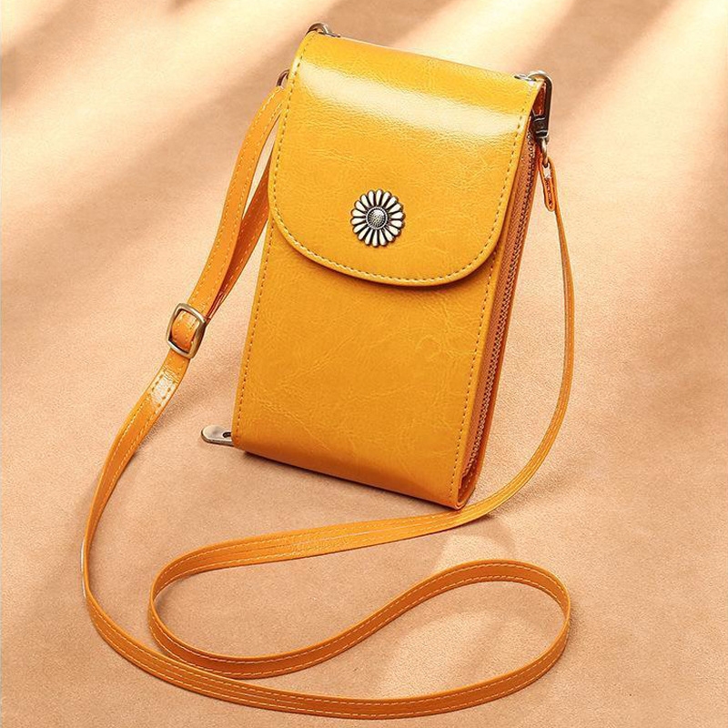 Túi Đeo Chéo Nữ Điện Thoại Da Bò Cao Cấp Dễ Thương Phong Cách Hàn Quốc TVNN319