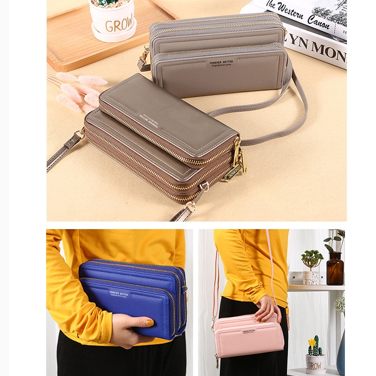 Ví Cầm Tay Nữ Dài Đeo Chéo Cao Cấp Sang Trọng Phong Cách Hàn Quốc TVNN322