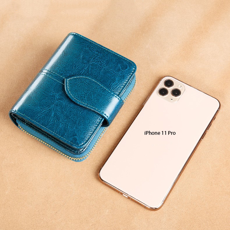 Ví Nữ Mini Da Bò Cao Cấp Chống Đánh Cắp Thông Tin Thẻ TVNN372