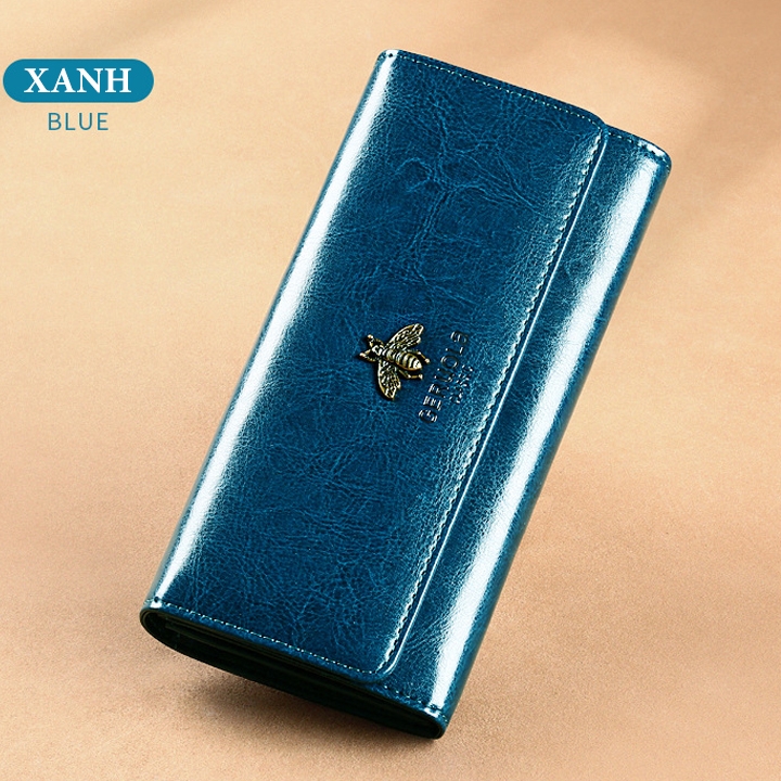 Ví Nữ Dài Da Bò Cao Cấp Chống Đánh Cắp Thông Tin Thẻ TVNN373