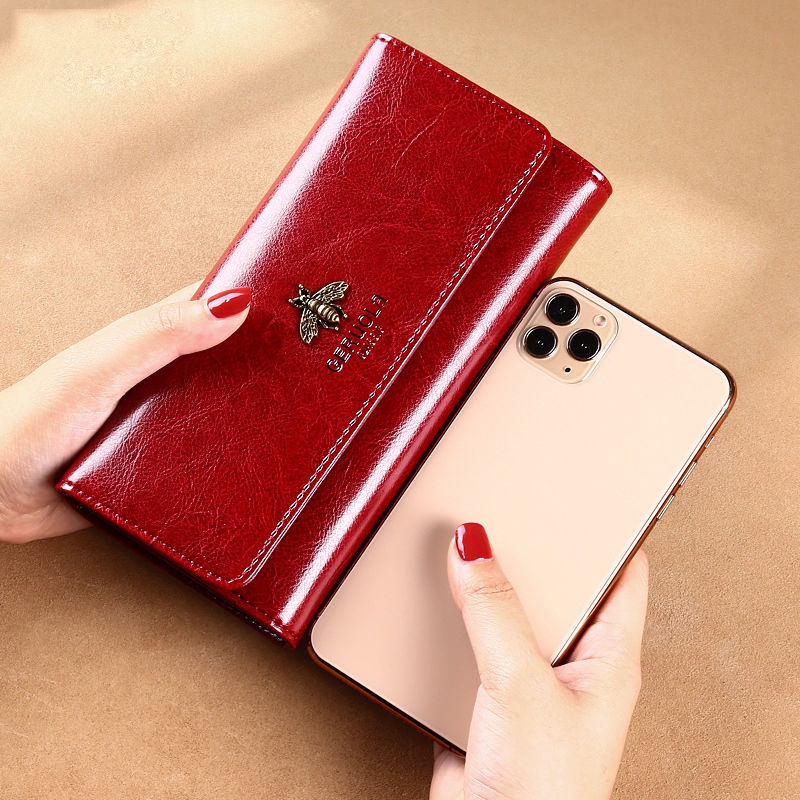 Ví Nữ Dài Da Bò Cao Cấp Chống Đánh Cắp Thông Tin Thẻ TVNN373