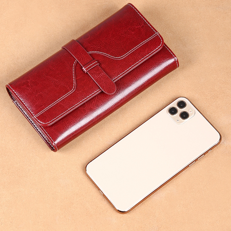 Ví Nữ Dài Da Bò Cao Cấp Chống Đánh Cắp Thông Tin Thẻ TVNN374