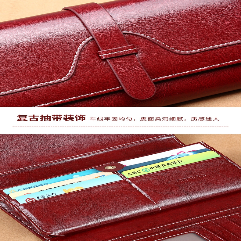 Ví Nữ Dài Da Bò Cao Cấp Chống Đánh Cắp Thông Tin Thẻ TVNN374