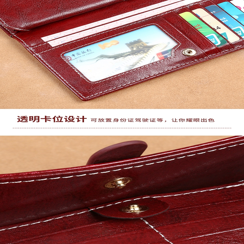 Ví Nữ Dài Da Bò Cao Cấp Chống Đánh Cắp Thông Tin Thẻ TVNN374