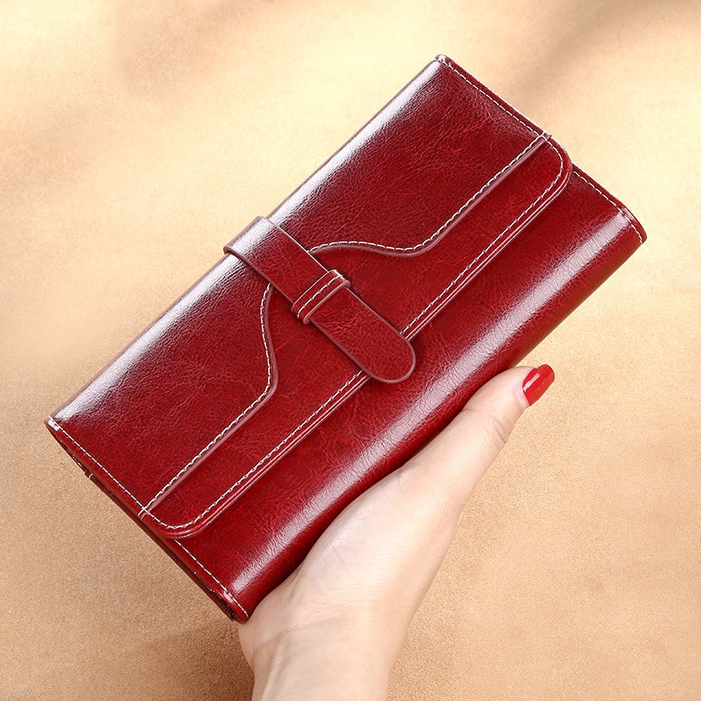 Ví Nữ Dài Da Bò Cao Cấp Chống Đánh Cắp Thông Tin Thẻ TVNN374