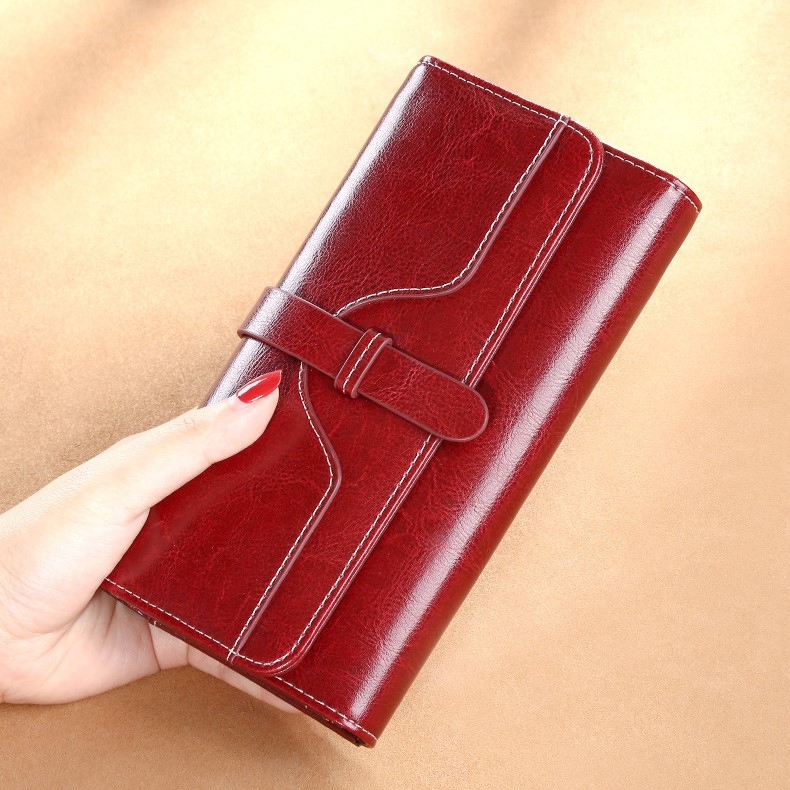 Ví Nữ Dài Da Bò Cao Cấp Chống Đánh Cắp Thông Tin Thẻ TVNN374