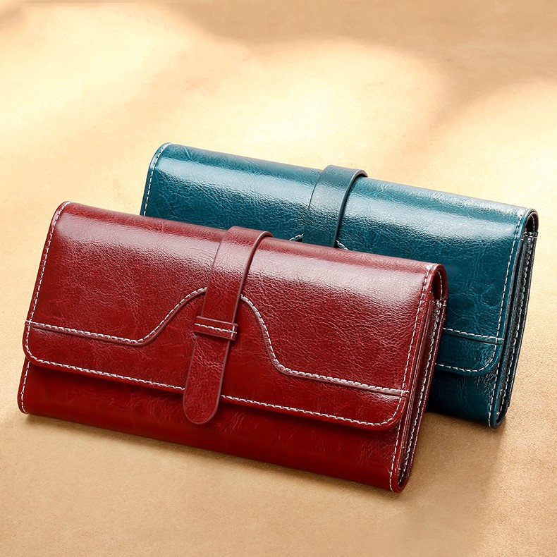 Ví Nữ Dài Da Bò Cao Cấp Chống Đánh Cắp Thông Tin Thẻ TVNN374