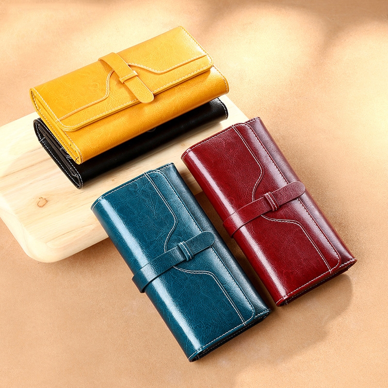 Ví Nữ Dài Da Bò Cao Cấp Chống Đánh Cắp Thông Tin Thẻ TVNN374