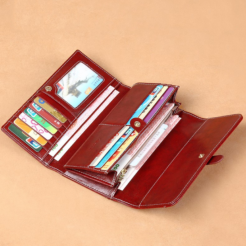 Ví Nữ Dài Da Bò Cao Cấp Chống Đánh Cắp Thông Tin Thẻ TVNN374