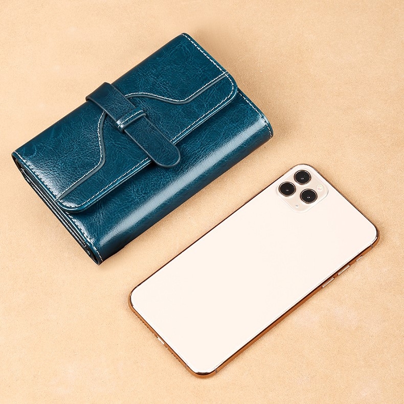 Ví Nữ Mini Da Bò Cao Cấp Chống Đánh Cắp Thông Tin Thẻ TVNN375