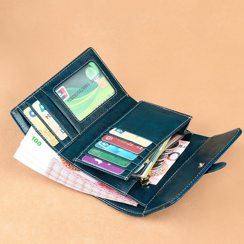 Ví Nữ Mini Da Bò Cao Cấp Chống Đánh Cắp Thông Tin Thẻ TVNN375