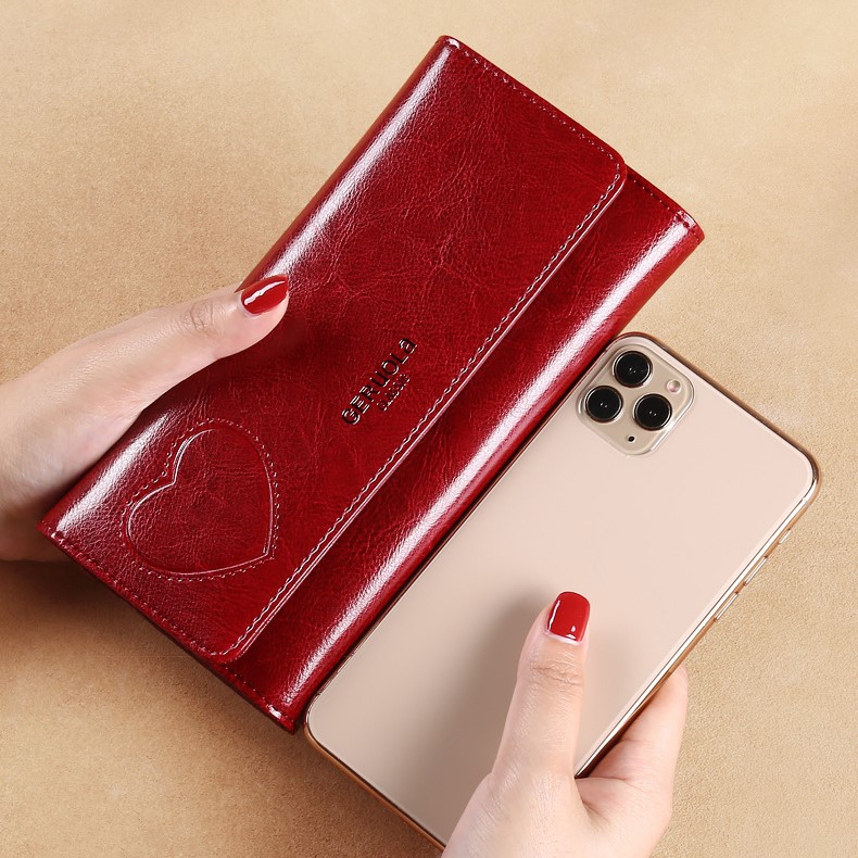 Ví Nữ Dài Da Bò Cao Cấp Chống Đánh Cắp Thông Tin Thẻ TVNN376