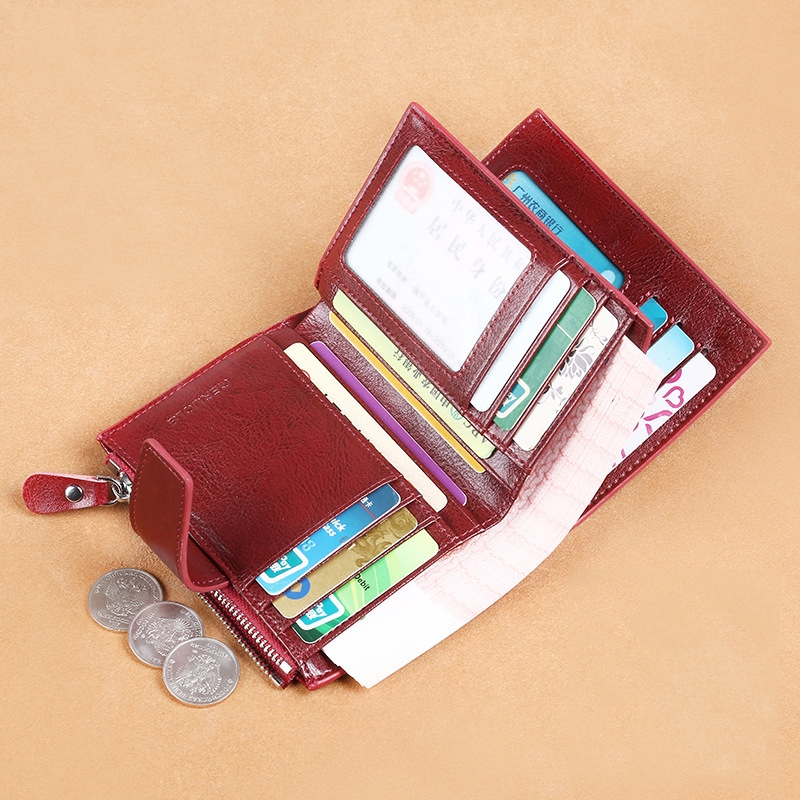 Ví Nữ Mini Da Bò Cao Cấp Chống Đánh Cắp Thông Tin Thẻ TVNN377