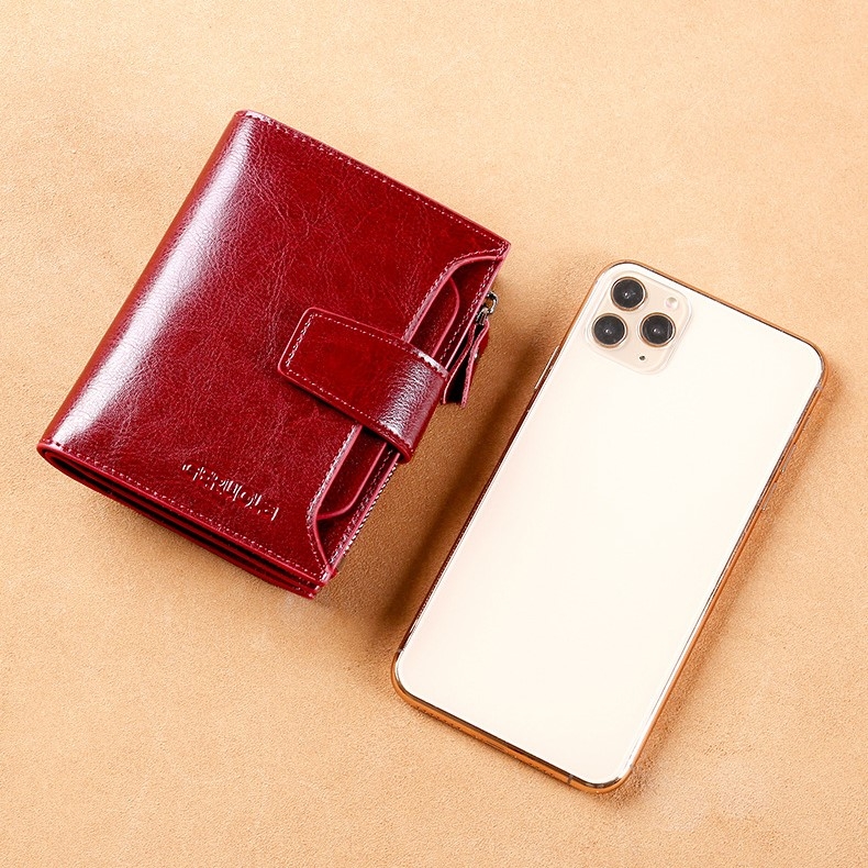 Ví Nữ Mini Da Bò Cao Cấp Chống Đánh Cắp Thông Tin Thẻ TVNN377