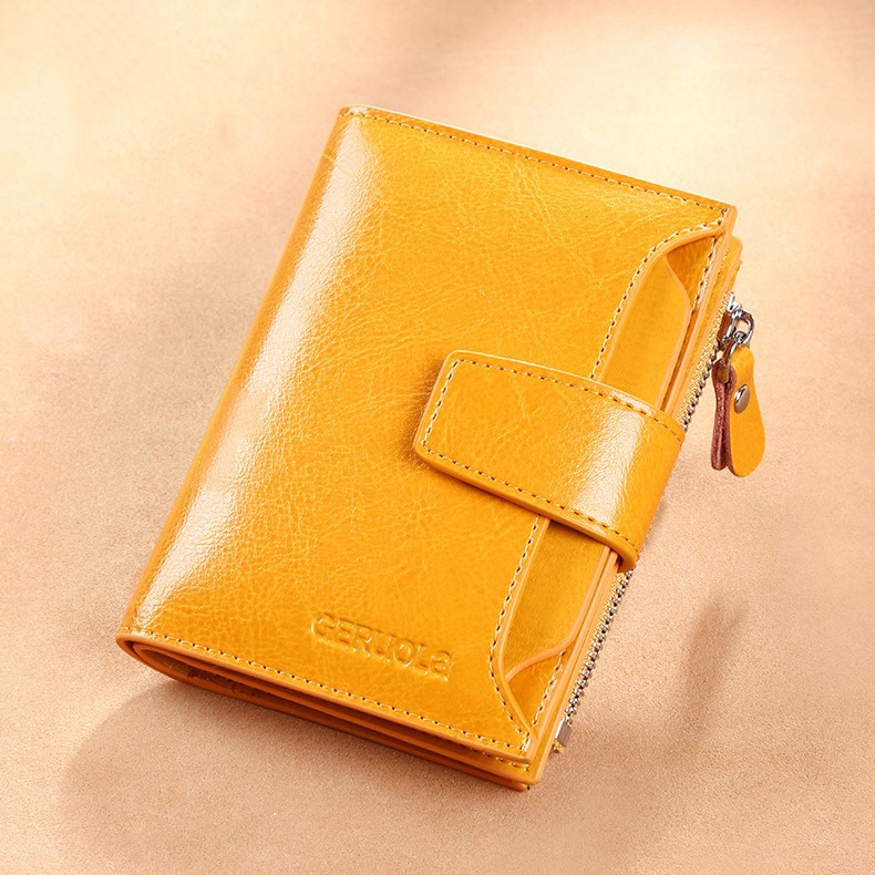 Ví Nữ Mini Da Bò Cao Cấp Chống Đánh Cắp Thông Tin Thẻ TVNN377