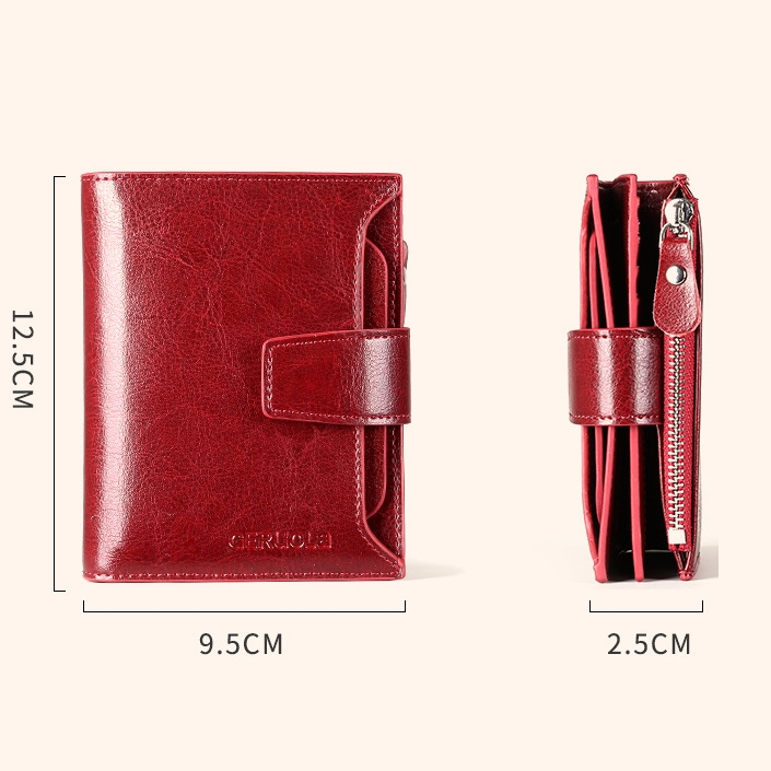 Ví Nữ Mini Da Bò Cao Cấp Chống Đánh Cắp Thông Tin Thẻ TVNN377