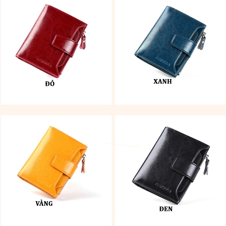 Ví Nữ Mini Da Bò Cao Cấp Chống Đánh Cắp Thông Tin Thẻ TVNN377