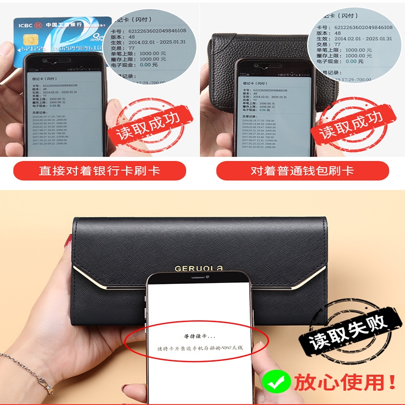 Ví Nữ Dài Da Bò Cao Cấp Chống Đánh Cắp Thông Tin Thẻ TVNN378