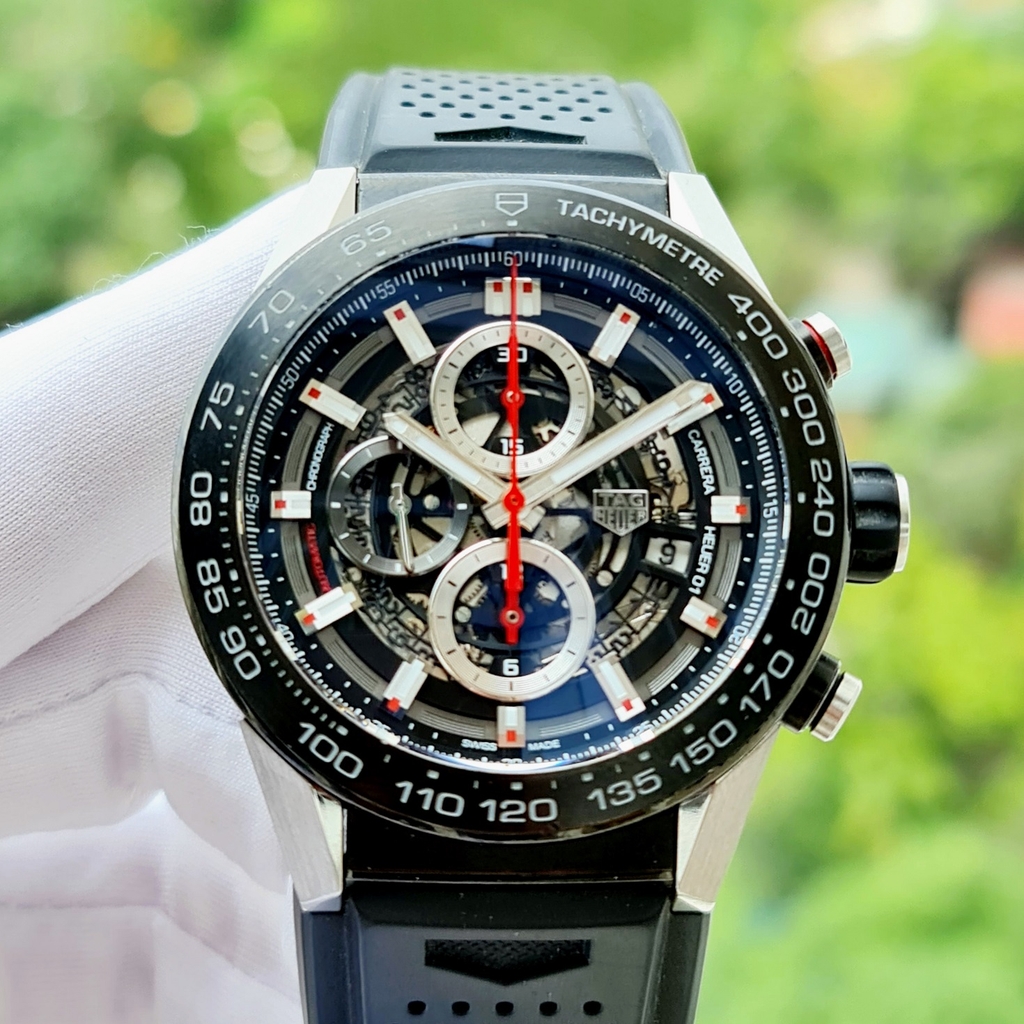 Đồng hồ Nam Tag Heuer Carrera Skeleton Chronograph 45mm 