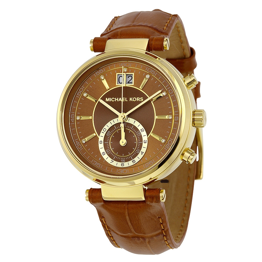 Michael Kors Mens Paxton Brown Leather Watch MK8501  Diamonds Direct   St Petersburg FL