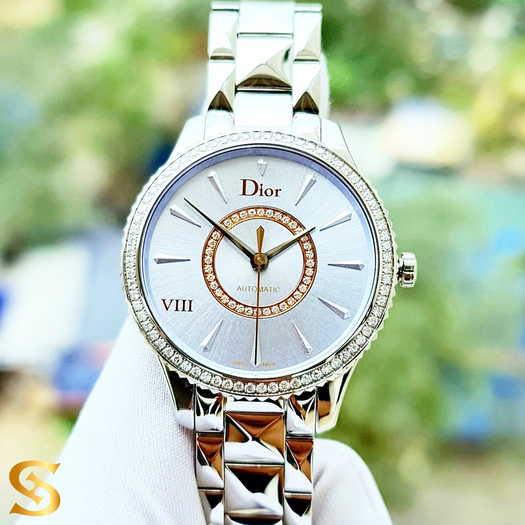 Đồng Hồ Dior Nữ Dây Mesh Lưới Vàng Mặt Vàng 31mm  Shop Đồng Hồ Cao Cấp