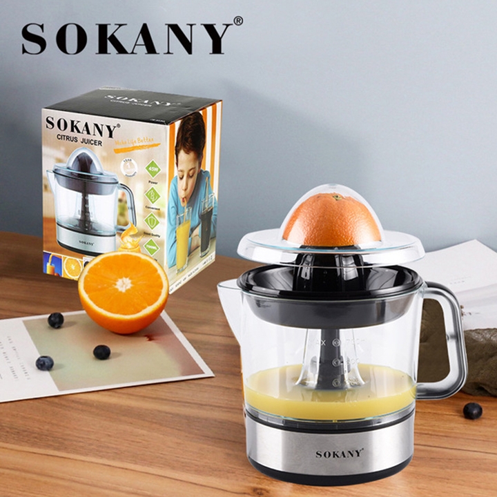 Máy vắt nước cam SOKANY 45W chế độ xoay 2 chiều tự động bằng điện
