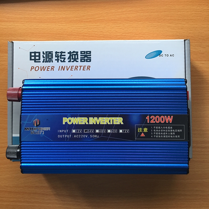 Bộ đổi nguồn điện 1200W Inverter kích điện từ 12V lên 220V