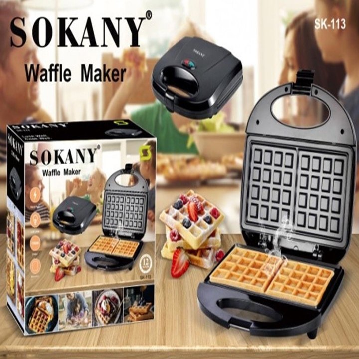 Máy nướng bánh waffle, làm bánh kẹp tàn ong SOKANY 750W