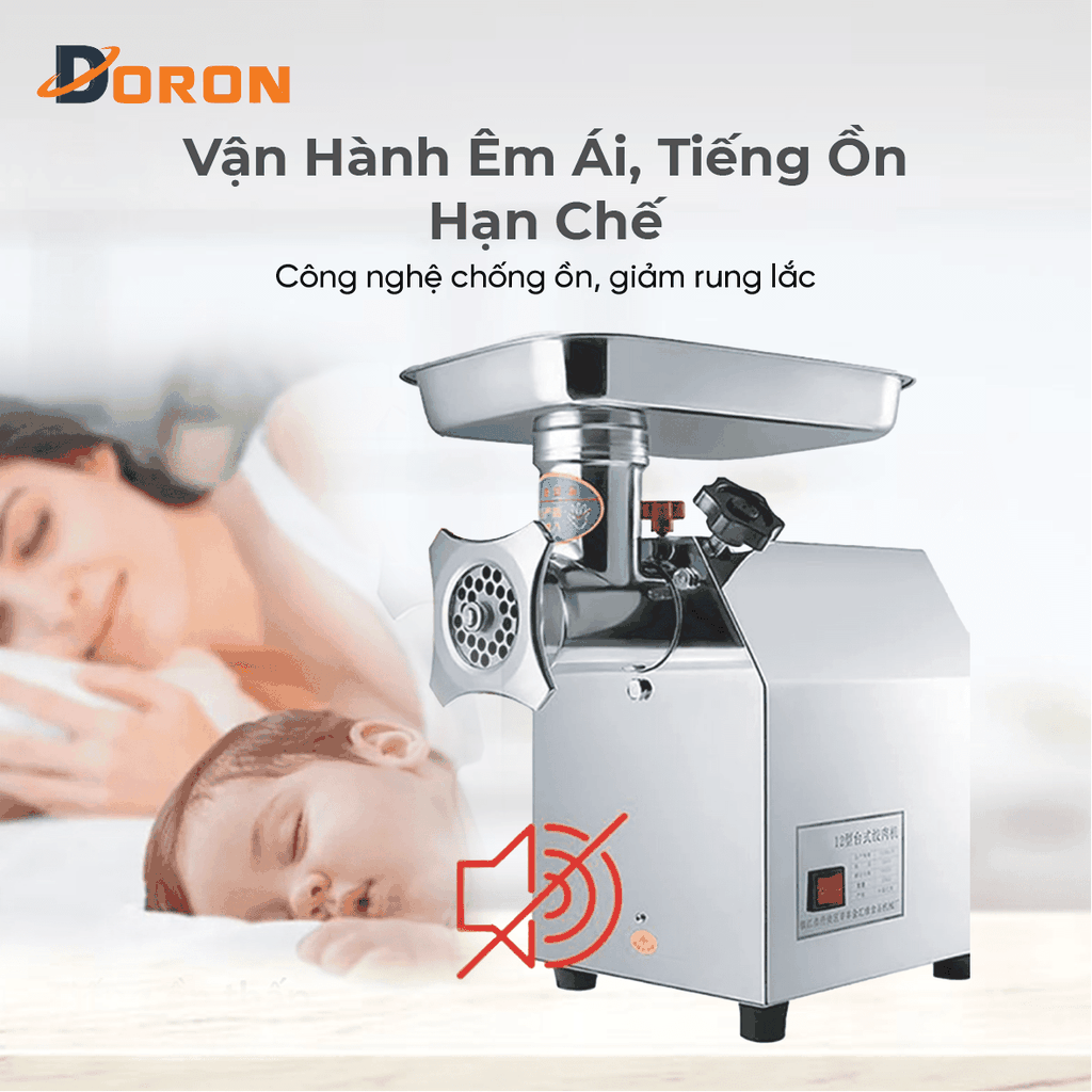 Máy đùn thịt công nghiệp DORON_172, 850W xay thịt đa năng nhồi xúc xích, lạp xưởng