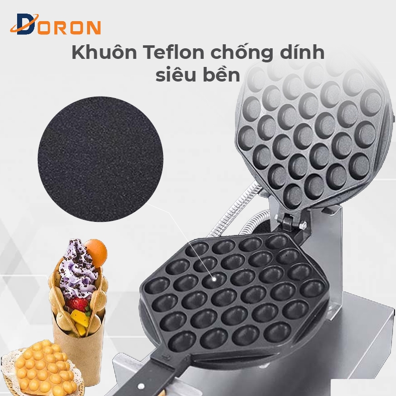 Máy làm bánh trứng gà non công nghiệp DORON_134 1400W kiểm soát nhiệt độ chính xác, bánh thơm ngon