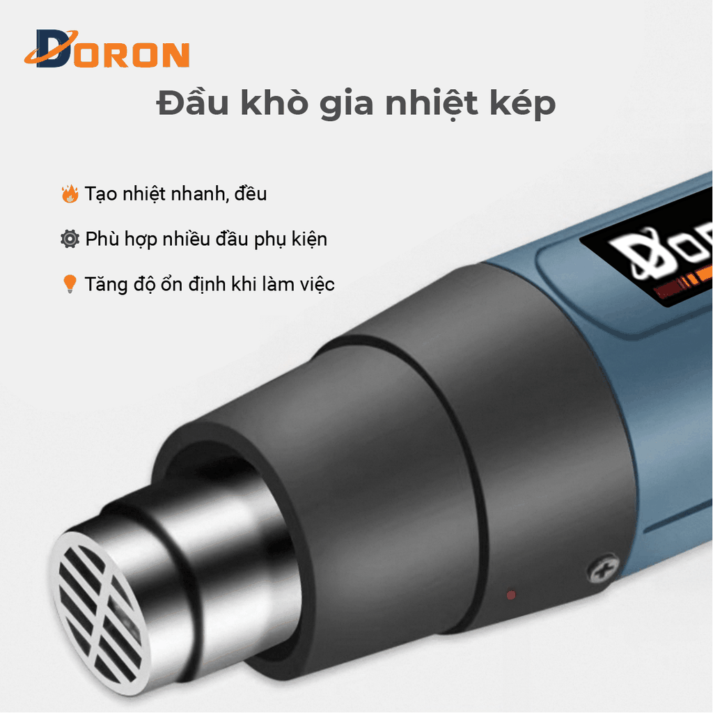 Máy khò nhiệt DORON 2500W đa năng bọc giỏ quà, dán decal, đóng seal