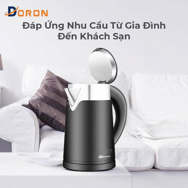 Ấm siêu tốc DORON 167 1200W dung tích 1l, tự ngắt điện khi sôi