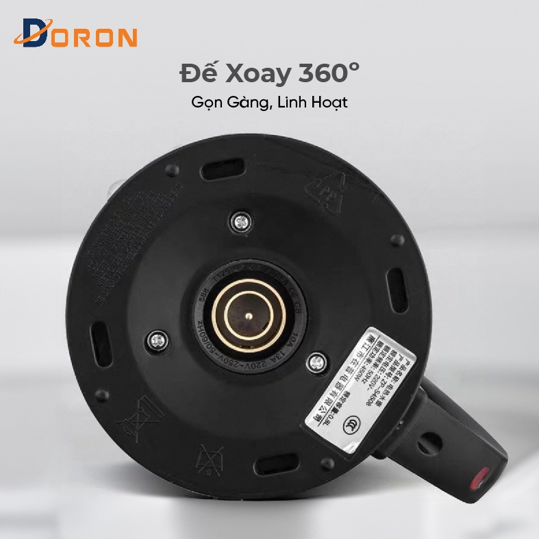 Ấm siêu tốc DORON 167 1200W dung tích 1l, tự ngắt điện khi sôi