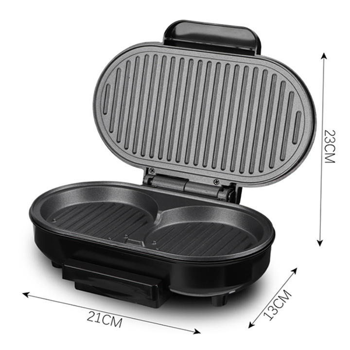 Máy nướng thịt làm bánh mì hamburger HAEGER HG-245 750W kèm khuôn ép