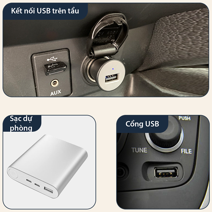 Quạt xe hơi mini 10W 2 tốc độ, tiếng ồn thấp hỗ trợ làm điều hóa xe hơi