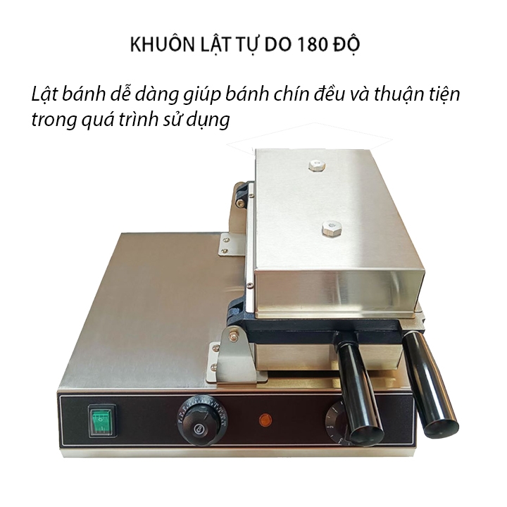 Máy làm bánh waffle tay mèo 1800W gia nhiệt kép 2 mặt, chống dính telfon siêu bền