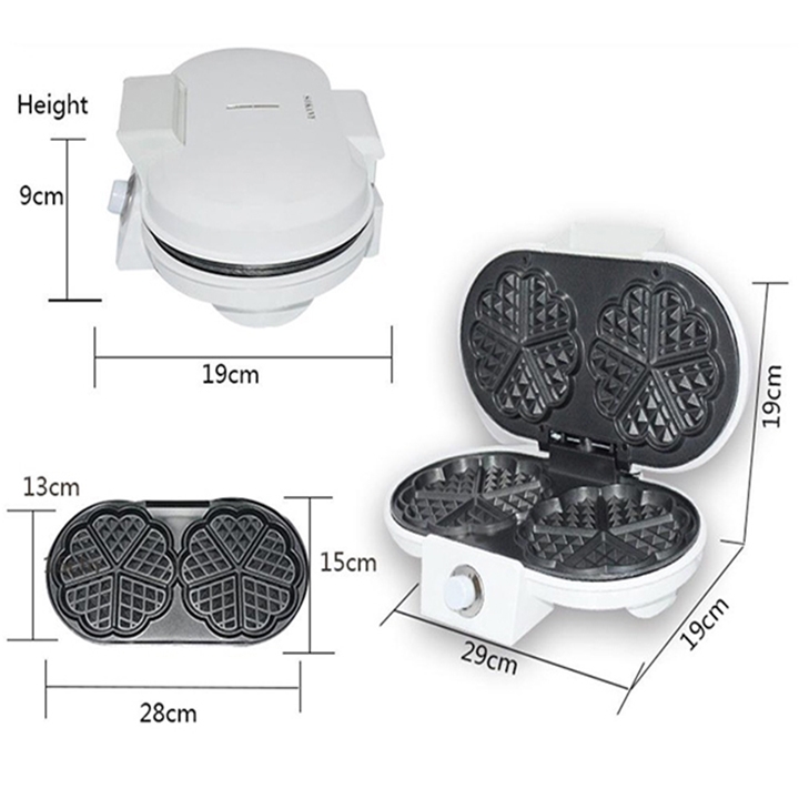 Máy làm bánh waffle đôi SOKANY 1200W điều chỉnh 50 - 250 độ, làm nóng nhanh