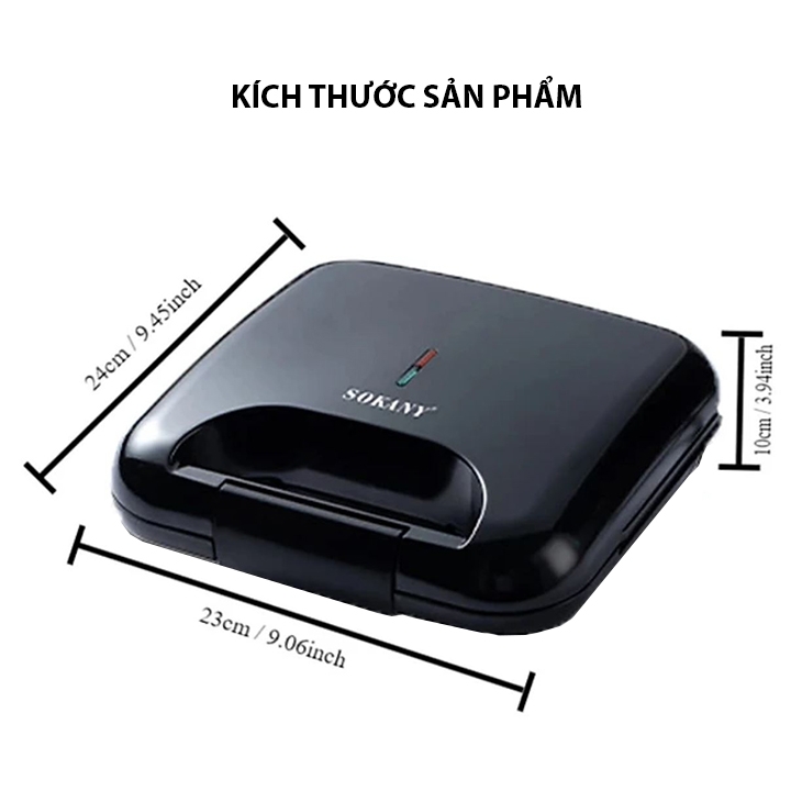 Máy nướng bánh hình thú SOKANY 750W làm nóng 2 mặt khuôn chín đều