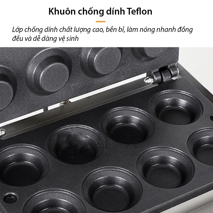 Máy làm đế bánh Tart trứng công nghiệp chống dính telfon siêu bền