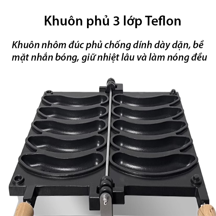 Máy làm bánh hình quả chuối vàng phomai mặt cười hot trend