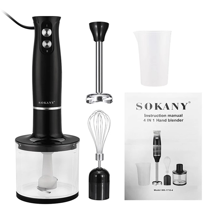 Máy xay sinh tố cầm tay 4IN1 SOKANY WK-1710 xay thịt, đánh trứng, rau củ…