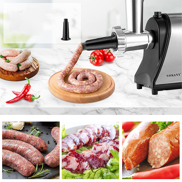 Máy xay thịt, đùn thịt, làm xúc xích SOKANY SK-093 công suất 1500W